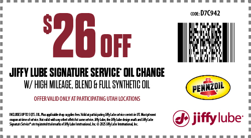 Jiffy Lube Oil Change Coupon
